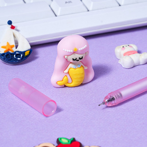 Cute Mermaid 3D Gel Pens Pink Purple Blue Yellow Needle Tip Office School Writing Pens - Product Image 4