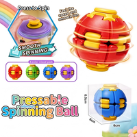 Balle Fidget Spinner Colorée à Presser pour Tourner, Jouet Anti-Stress, Balle Anti-Anxiété, Spinner de Bureau pour Enfants et Adultes