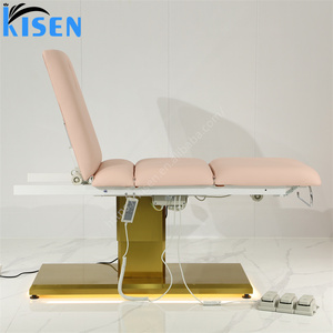 Fauteuil de Luxe Kisen de Haute Qualité avec Base Dorée, Table de Massage Chauffante avec Trou pour Poitrine, Lit de Beauté Électrique pour Soins du Visage - Product Image 6