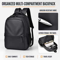 Sac à dos pour ordinateur portable avec logo personnalisé, durable, léger, en polyester imperméable, pour les loisirs, les voyages, les affaires, décontracté, unisexe