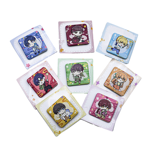 Badges en métal de type usine, badges en fer blanc pour anime, badges en fer blanc ronds, carrés, en forme d'étoile avec épingle de sûreté - Product Image 4