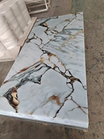 Panneau mural translucide en résine de 5mm d'épaisseur d'agate semi-transparente rétroéclairée à haute brillance, luxueuse et rentable