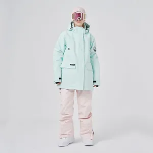 Nuevos trajes de esquí de invierno para <span class=keywords><strong>mujer</strong></span>, cálidos, para deportes al aire libre, chaquetas de Snowboard, conjunto de esquí, monos, pantalones de nieve, a prueba de viento, impermeables y transpirables - Product Image 3