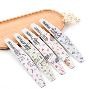 Lima de uñas gruesa de grano 100/180 cebra, <span class=keywords><strong>escofina</strong></span> de papel de esmeril de doble cara, patrón recto, diseños impresos, lima de uñas adhesiva desechable - Product Image 3