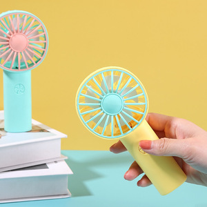 พัดลมมือถือแบบพกพา แบตเตอรี่แบบชาร์จไฟได้ พับเก็บได้ นักเรียน ใช้กลางแจ้ง สีเขียว สีเหลือง สีชมพู - Product Image 4