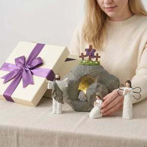 Resurrection Light Empty Tomb Easter Scene Battery Powered Indoor Decoration Prayer Scene Round Shape - Product Image 4