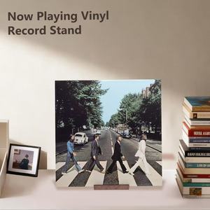 Portable Retro Wooden Album <b>Record</b> <b>Stand</b> Solid Wood Desktop Decorative Item For Vinyl Cd Rack - Product Image 3