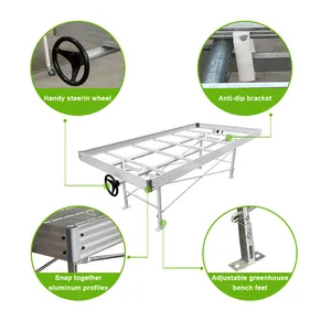Film Greenhouse Flood Table Grow Rack Ebb And Flow Rolling Bench Vertical Grow Rack System