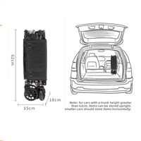 Chariot de camping pliable pour l'extérieur, chariot de plage pliable, chariot utilitaire à main avec quatre roues