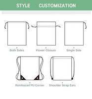 Vente en gros de sacs à dos personnalisés en toile de lin biologique et coton avec cordon de serrage, cadeaux promotionnels à la mode de 9x10 10x15 15x20 tailles