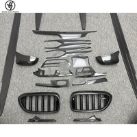 Nouveaux kits de carrosserie de conversion automobile en fibre de carbone sèche brillante à tissage sergé pour Série 5 F90 M5 : Diffuseur, Spoiler, Coque de rétroviseur, Bas de caisse