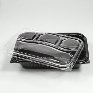 Caja de Plástico PP Desechable de Alta Calidad para Comida para Llevar, con 4-6 Compartimentos, para Ensaladas, Sándwiches, Fideos y Comida Rápida - Product Image 1
