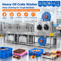 Heavy Oil Crate Washer CE Certified Stainless Steel Powerful Cleaning Grease Removal for Food Factory