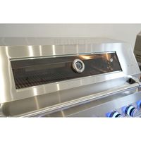 Cuisine extérieure BBQ 8 brûleurs avec éclairage LED, acier inoxydable 430/304 et roulettes mobiles