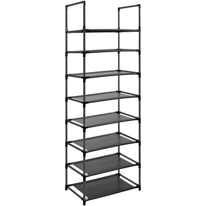 Metal Frame Double-tier Modern <b>Shoe</b> Rack Space-Saving <b>Shoe</b> Storage Organizer Non-Woven Fabric Stackable <b>Shoe</b> Shelf - Product Image 1