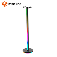 Support de casque de jeu MEETION BK300 RGB avec deux ports USB de type C, bande lumineuse RGB, support de casque de jeu de bureau