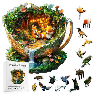 Taille personnalisable belle vente en gros enfants éducatifs Cognition <span class=keywords><strong>loup</strong></span> personnalisé Puzzles en bois jeu <span class=keywords><strong>de</strong></span> matériel en bois - Product Image 1