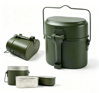 Boîte à lunch en aluminium de style allemand pour le camping en plein air, ustensiles de cuisine