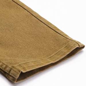 Streetwear décontracté coton délavé hommes quotidien Jean pantalon logo personnalisé couleur unie droit Jean denim - Product Image 6