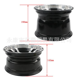Alloy Steel <b>Go</b>-<b>Kart</b> <b>Wheels</b> 10x5.5 Front <b>Wheel</b> and 10x8 Rear <b>Wheel</b> Perfect Fit for ATV/<b>Go</b>-<b>Kart</b> Parts - Product Image 1