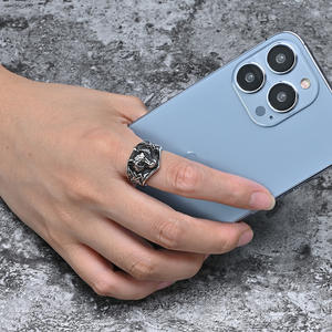 Anillo de Acero de Titanio con Diseño de Lobo Celta Retro Nórdico, Anillo de Acero Inoxidable para Hombre, Joyería de Regalo con Diseño Animal - Product Image 4