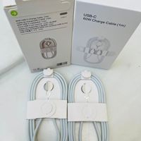 Cable de Carga Rápida Tipo C a Tipo C con Trenzado de Nailon, 60W, Cable USB C para Carga Rápida para 16 17 Pro Max, Disponible en Stock
