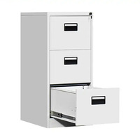 Archivador de Oficina Moderno Youbai, Convertible, Plegable, Extensible, de Acero Blanco, Comercial, con 3 Cajones, con Cerradura, para Oficina en Casa