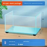 Aquarium intelligent moderne pour salon, petit, rectangulaire, ultra-blanc, en verre, écologique, pour betta, tortue, plantes aquatiques, bureau