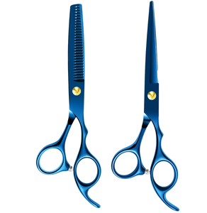 Tijeras de peluquería de acero inoxidable de 11.5 pulgadas, color KASH, para cortar el cabello, tijeras planas para flequillo y entresacar, 6H Negro 3H ANAAIF - Product Image 1