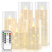 LED-Kerzenlichter Glühbirnen-Kerzen mit LED-Lichtern in Gel-Kerzenform Flammenlose LED-Kerzen Flammenlose Teelichter