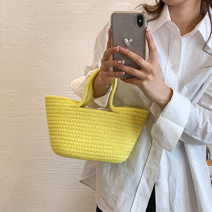 Nuove <span class=keywords><strong>Borse</strong></span> <span class=keywords><strong>a</strong></span> Spalla <span class=keywords><strong>in</strong></span> Paglia per Donne, <span class=keywords><strong>Borse</strong></span> da Spiaggia <span class=keywords><strong>Fatte</strong></span> <span class=keywords><strong>a</strong></span> <span class=keywords><strong>Mano</strong></span> <span class=keywords><strong>in</strong></span> <span class=keywords><strong>Corda</strong></span> di Cotone, <span class=keywords><strong>Borse</strong></span> Intrecciate <span class=keywords><strong>in</strong></span> Rafia e Rattan, <span class=keywords><strong>Borse</strong></span> per Vacanze e Shopping - Product Image 4