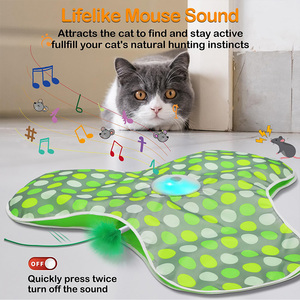 Giocattolo interattivo in plastica per gatti a rotazione rapida palla con Pouch Motion cinguettio del Mouse-gioco di cattura nascondino e Seek Concept - Product Image 2