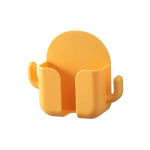 Support adhésif avec crochet, chargeur de téléphone portable, télécommande, étagère, sans perforation, chambre à coucher, salon, porte-manteau mural - Product Image 6