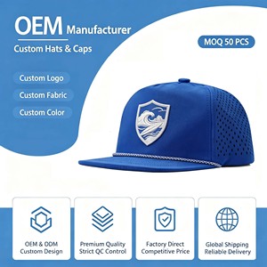 Waterproof Breathable 6 Panel Gorras Rubber PVC Embroidery Frame <b>Men</b> Quick Dry Custom <b>Men's</b> <b>Flat</b> Brim Bill Golf Hat Snapback <b>Cap</b> - Product Image 1