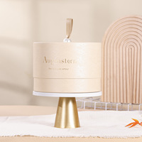 Boîte cadeau ronde en papier personnalisée avec couvercle, ensemble de boîtes d'emballage de luxe pour bougies, pour mariage, fête, vacances, aromathérapie et cadeaux de boutique