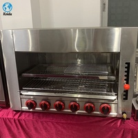 Utilisation commerciale en acier inoxydable GPL viande poulet de chair gaz infrarouge salamandre gril nouvel état pont four de cuisson