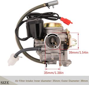 Carburador GY6 de 50cc para Scooter/Ciclomotor de 49cc 50cc, 139QMB, Alto Rendimiento, 4 Tiempos, con Colector de Admisión, Compatible con Motor PD18J - Product Image 4