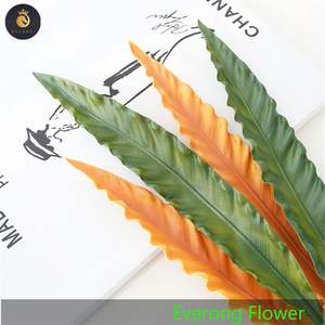 EV T116 Wholesale Price Single Artificial Green Fern Leaves Real Touch PU Greenery Hotel Decoration - Product Image 2