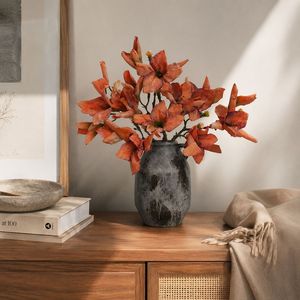 ดอกแมกโนเลียประดิษฐ์จาก Yihua Floral Art สีสันฤดูใบไม้ร่วง ดอกไม้ผ้าไหมตกแต่งบ้านสำหรับวางบนโต๊ะ - Product Image 4