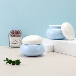 <span class=keywords><strong>Pot</strong></span> de rangement cosmétique vide en <span class=keywords><strong>forme</strong></span> de pierre bleue et blanche, mignon et brillant - Product Image 3