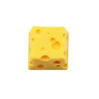 Personnalité fromage conception jaune 3D clavier mécanique unique bricolage keycaps