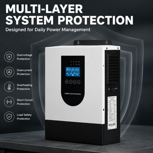 ระบบไฮบริดโซลาร์ออลอินวันเป็นไฟ AC 220V พร้อมเครื่องชาร์จ MPPT ในตัว สำหรับระบบออฟกริดสำหรับเก็บพลังงานภายในบ้าน SYP-1.2KW/12V ประสิทธิภาพการแปลงพลังงาน 90% - Product Image 2