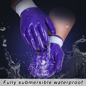 XINGYU, venta al por mayor, guantes de trabajo, resistentes al agua, Guantes Recubiertos de nitrilo para hombres y mujeres, guantes de trabajo de construcción Industrial - Product Image 3