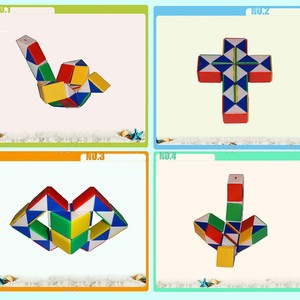 Règle magique JY-6066, jouet éducatif coloré pour les enfants de 8 à 13 ans, bande de puzzle unisexe - Product Image 5