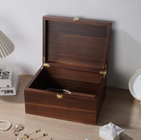 Boîte de rangement de souvenirs en bois personnalisée, emballage cadeau, type rabattable, boîte à bijoux, montre, collier, boucles d'oreilles
