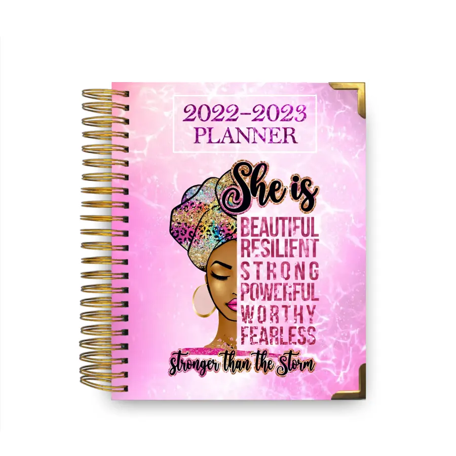 Personnalisé Votre Conception Journal Planner Dairy Notebook Impression Manifestations Journal Planner Pour Les Femmes Noires