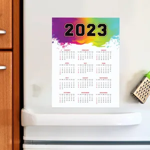Custom Magnet Calendar Message Planner Promotion Gift Fridge Flexible Month Weekly Advertising PET Logo Magnetic Stickers