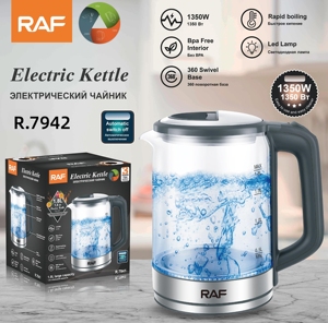 Hervidor Eléctrico de Vidrio de 1.8 <span class=keywords><strong>Litros</strong></span> de Ebullición Rápida para Agua, Café y Té - Product Image 2