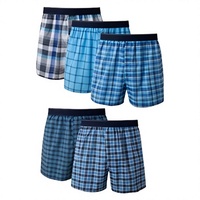 Boxers tricotés pour hommes, mi-longs, respirants, extensibles, sans coutures, doux, confortables, brodés, sous-vêtements de sport, décontractés, pour le quotidien, taille basique