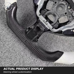 Volant <span class=keywords><strong>sport</strong></span> en fibre de carbone noire et cuir perforé blanc, personnalisation acceptée, pour <span class=keywords><strong>GR</strong></span> 86 Subaru BRZ <span class=keywords><strong>Corolla</strong></span> - Product Image 5